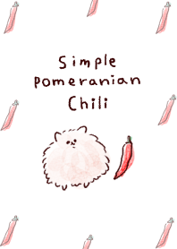 simple Pomeranian Chili White blue.