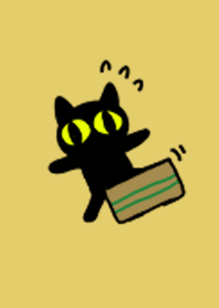 แมวดำน่ารักอ่อนโยน