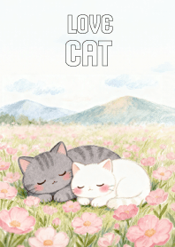 Lovely Gray Cat & White Cat V2
