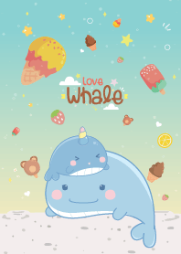 Whale Unicorn Love Ice Cream Pretty
