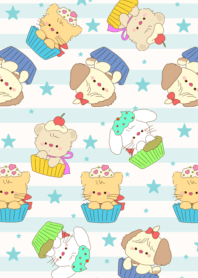 blue cupcakes