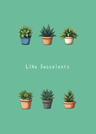 Like succulents(mint green)