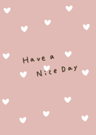 Pink beige and heart pattern.