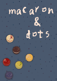 [R] macarons & dots + Royal blue |os