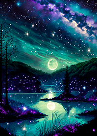 Beautiful starry night view#2169