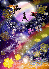 Increased luck Moon Pegasus and woman+