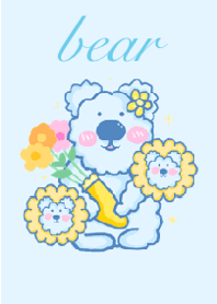 หมีฟ้าพาสเทล