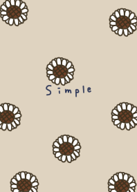 Cute floral pattern. Beige.