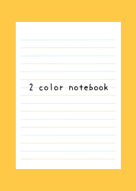2 COLOR NOTEBOOKj-LB&YEL GR-ORANGE
