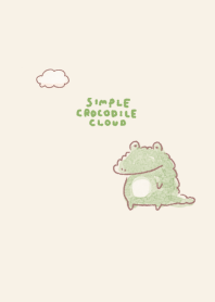 簡單的 鱷魚 雲 淺褐色的