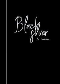 Simple black silver English text