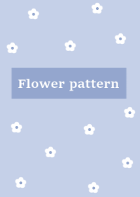 flower pattern#blue white