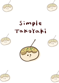 simple Takoyaki white blue.