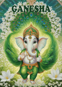 Ganesha: green, fulfilled, prosperous,