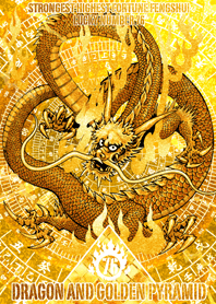 Dragon and golden pyramid Lucky number76