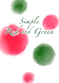 シンプル＊赤と緑のドット