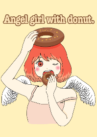 ドーナツと天使の女の子