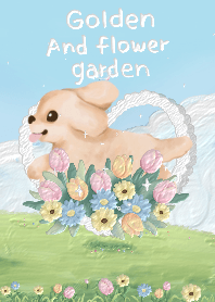 Golden and flower garden