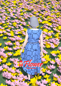 She who looks at a field of flowers Eng