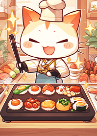 ⭐貓咪製作壽司❤️