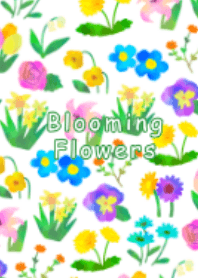 Blooming flowers theme