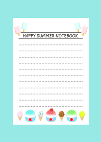 HAPPY SUMMER NOTEBOOK/BLUE GREEN