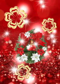 Fortune up Gold clover & Xmas wreath