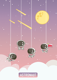 可愛寶貝太空人-星光閃閃(浪漫漸層色)紫色