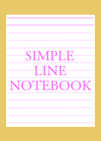 SIMPLE PINK LINE NOTEBOOK-DUSTY YELLOW