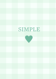 SIMPLE HEART (check mintgreen)