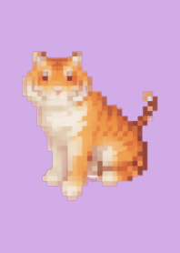Tiger Pixel Art Theme  Purple 02