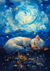 A kitten sleeping soundly at night