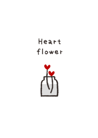 Heart flower in vase
