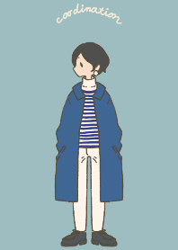 simple outfits -blue-