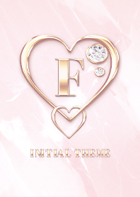 [ F ] Heart Charm & Initial  - PB