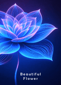 Beautiful Flower-Blue Pink Shine