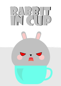 Gray Rabbit in Cup Theme