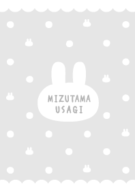 Polka dots Rabbit / White&Pale Gray