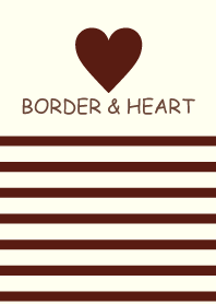 BORDER & HEART -MARRON-