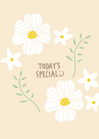 White flowers and leaves cute20 Japan