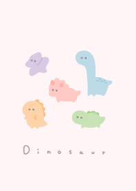 Kawaii Dinosaurs 24(NL)/dull pink