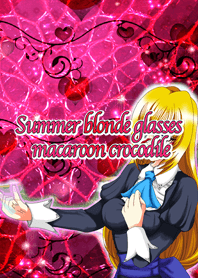 Summer blonde glasses macaroon crocodile