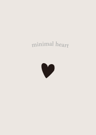 Simple Mini Mini Heart beige x black