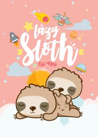 Sloth Lazy Galaxy Old Rose