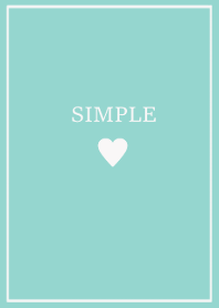SIMPLE HEART =turquoise blue=