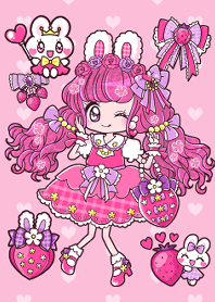 恋するいちごガール♡うさみみピンク