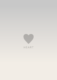 Simple Heart / Gradation / Pale Gray