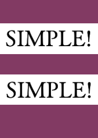 SIMPLE!SIMPLE!-WINE RED-BEIGEj