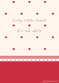 Girly Little Heart N.C red white
