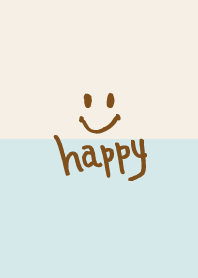 Simple smile Beige and blue17